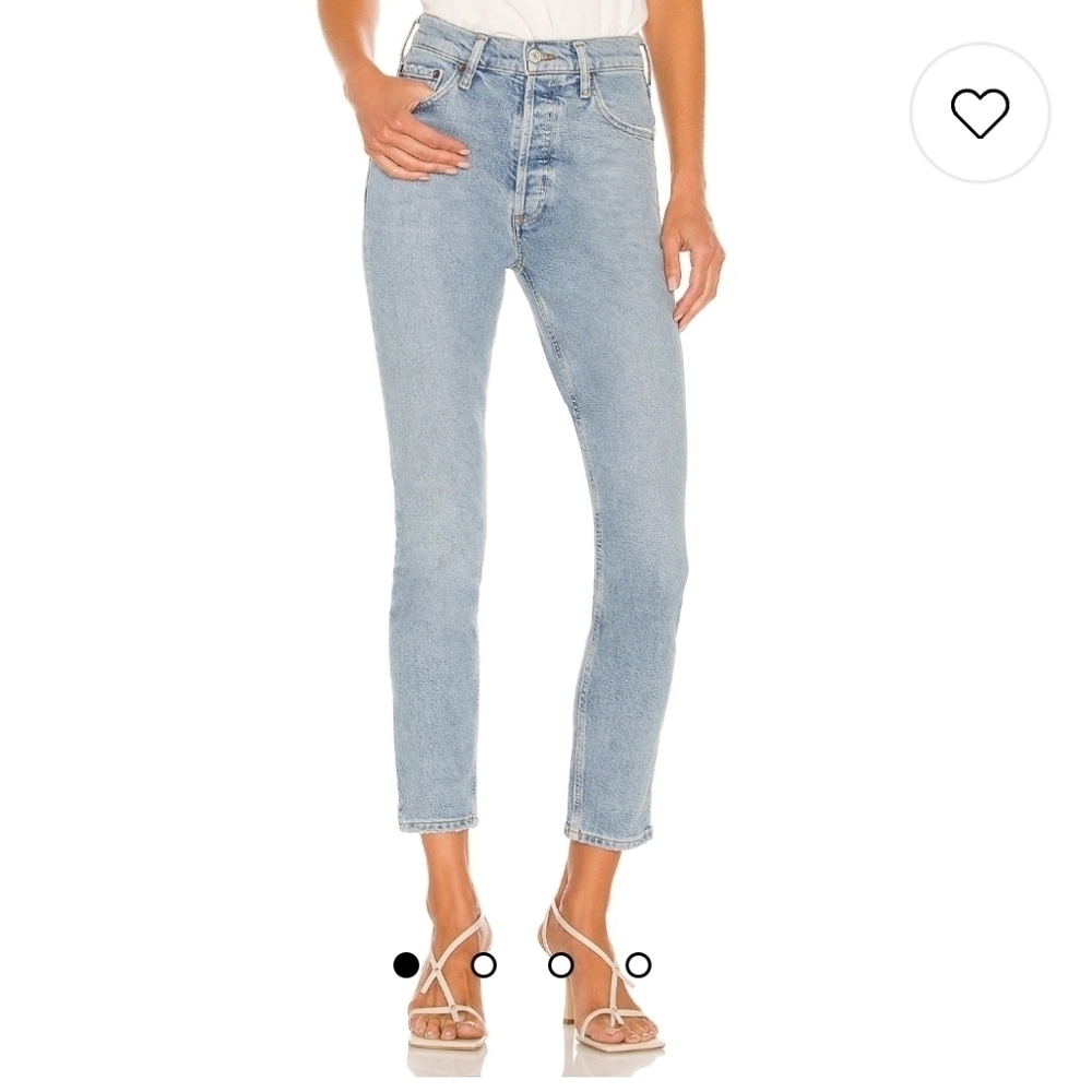 *Last Chance* Agolde Nico High Rise Slim Jeans Cliffside Wash Denim Size 26